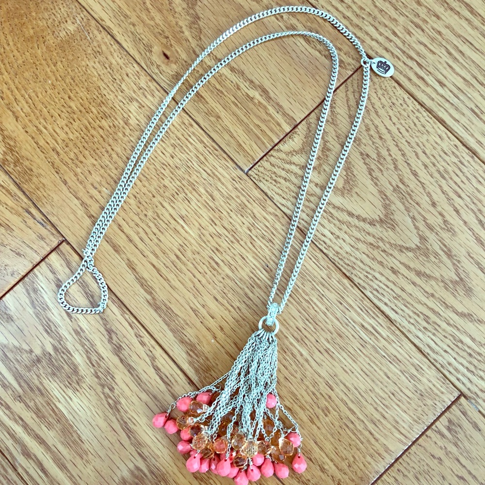 Juicy couture coral colored necklace